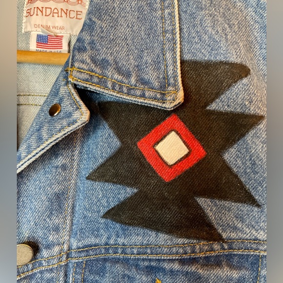 Sundance Hand Painted Vest Size L - Picture 8 of 8